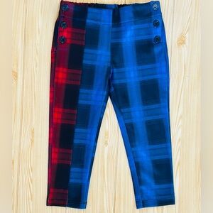 Girls 24M Plaid Pants Leggings